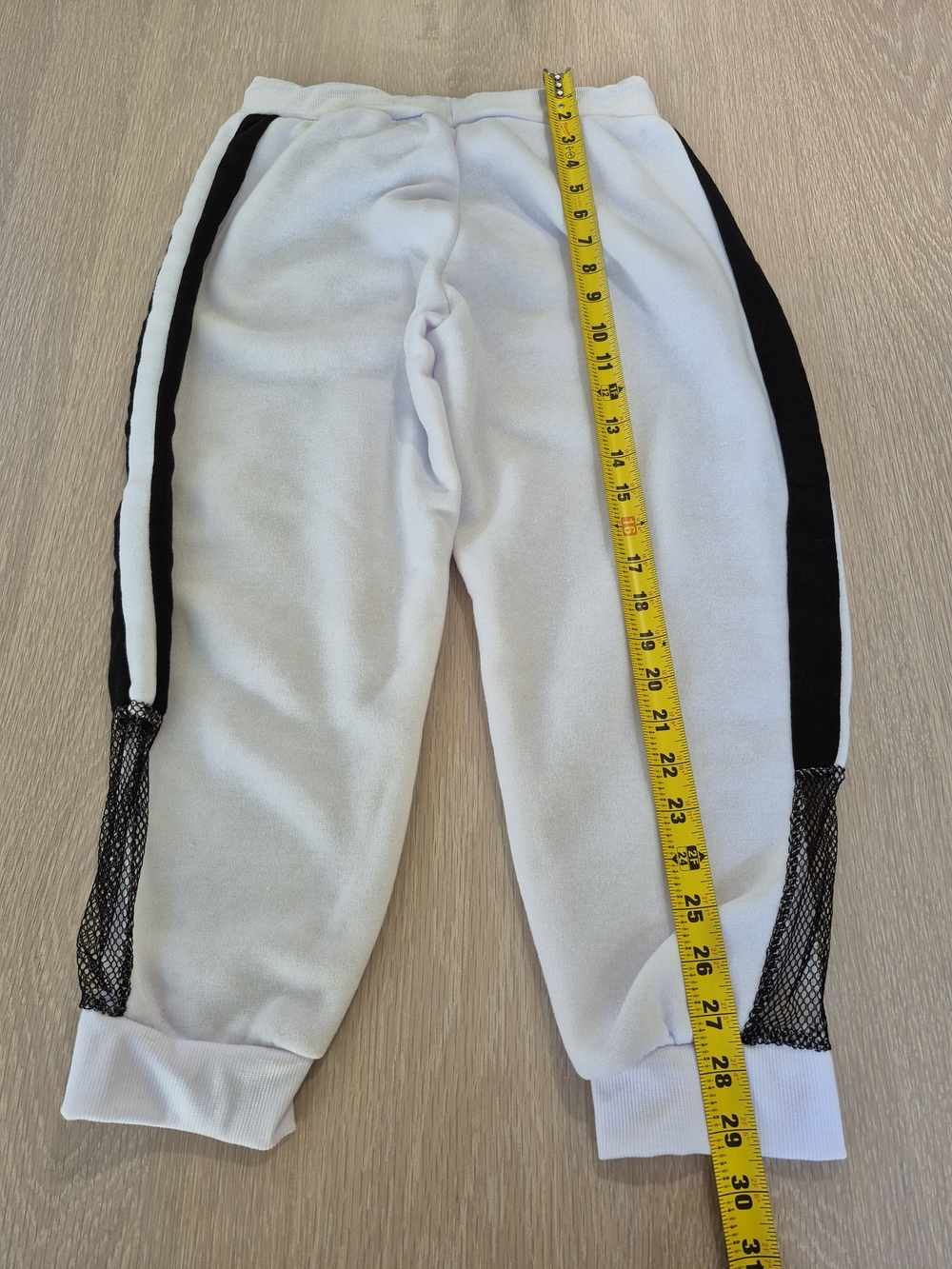 White and Black Logo Jogger Pants - Picture 5 of 13